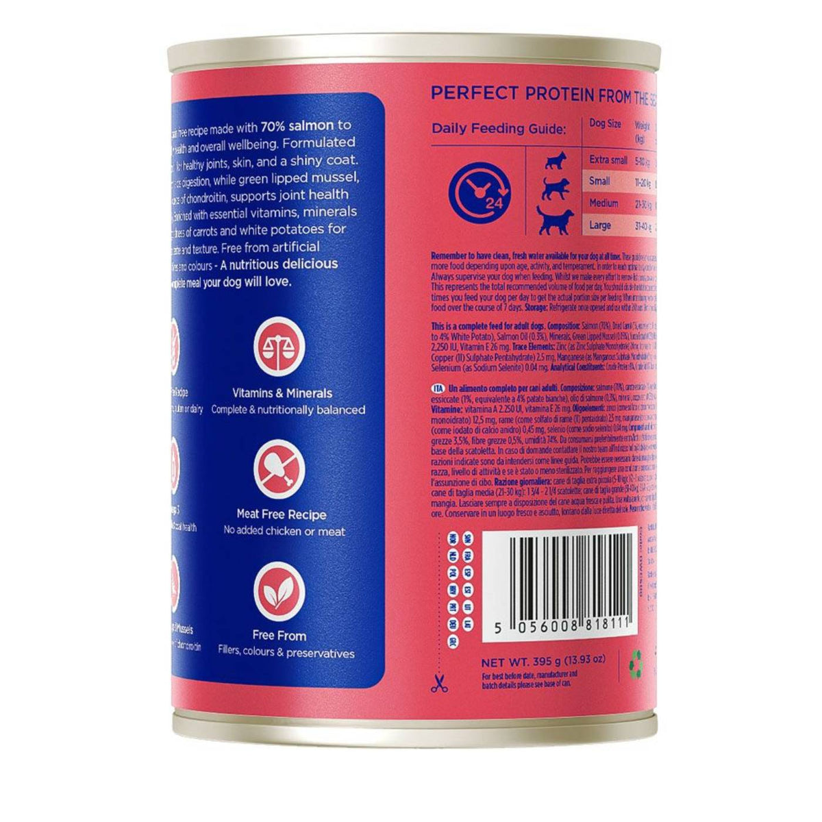 Fish4Dogs Finest Complete Umido Salmone con Carota e Patata per Cani Adulti 395 g