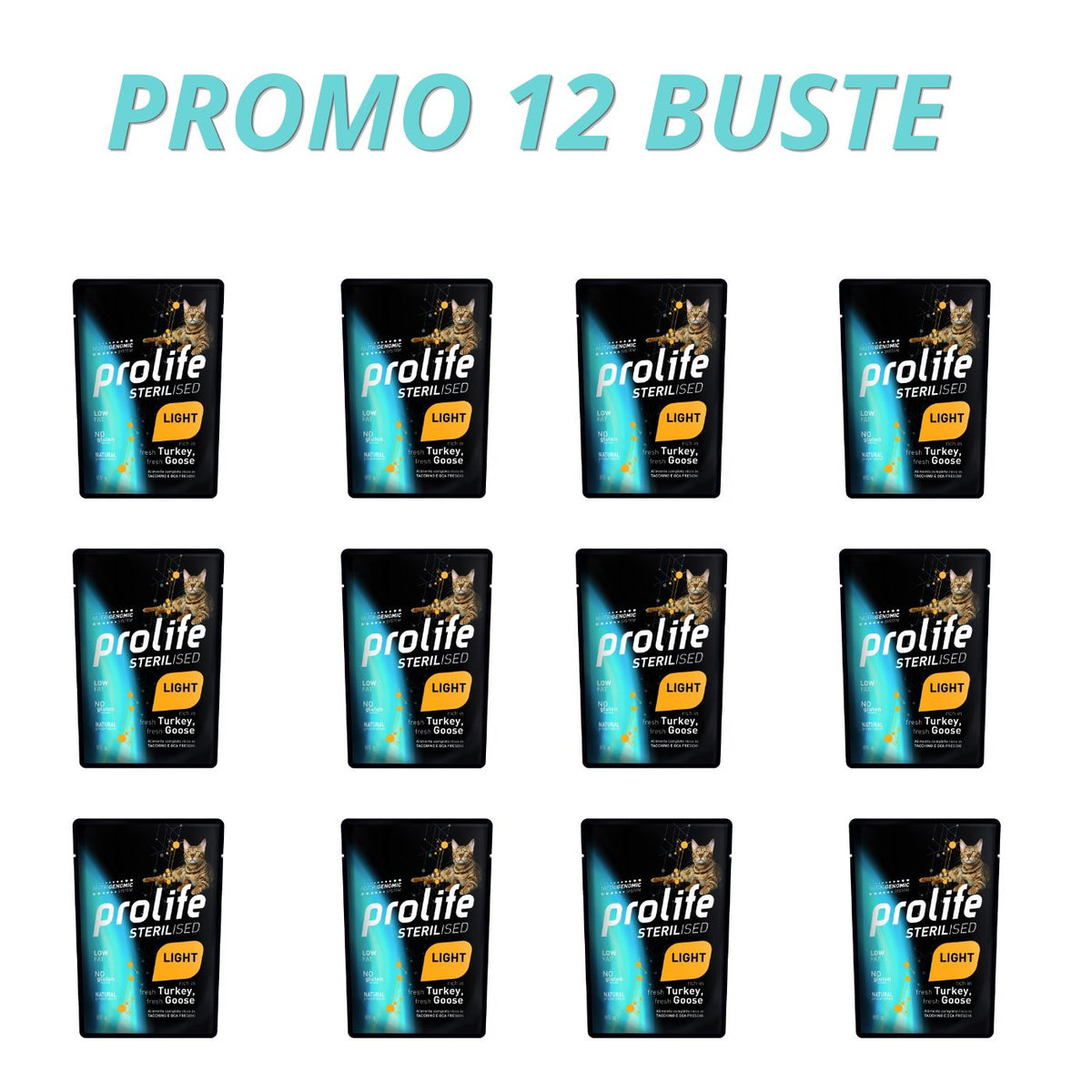 Prolife Cat Sterilised Light Grain Free Adult Tacchino e Oca Umido per Gatti