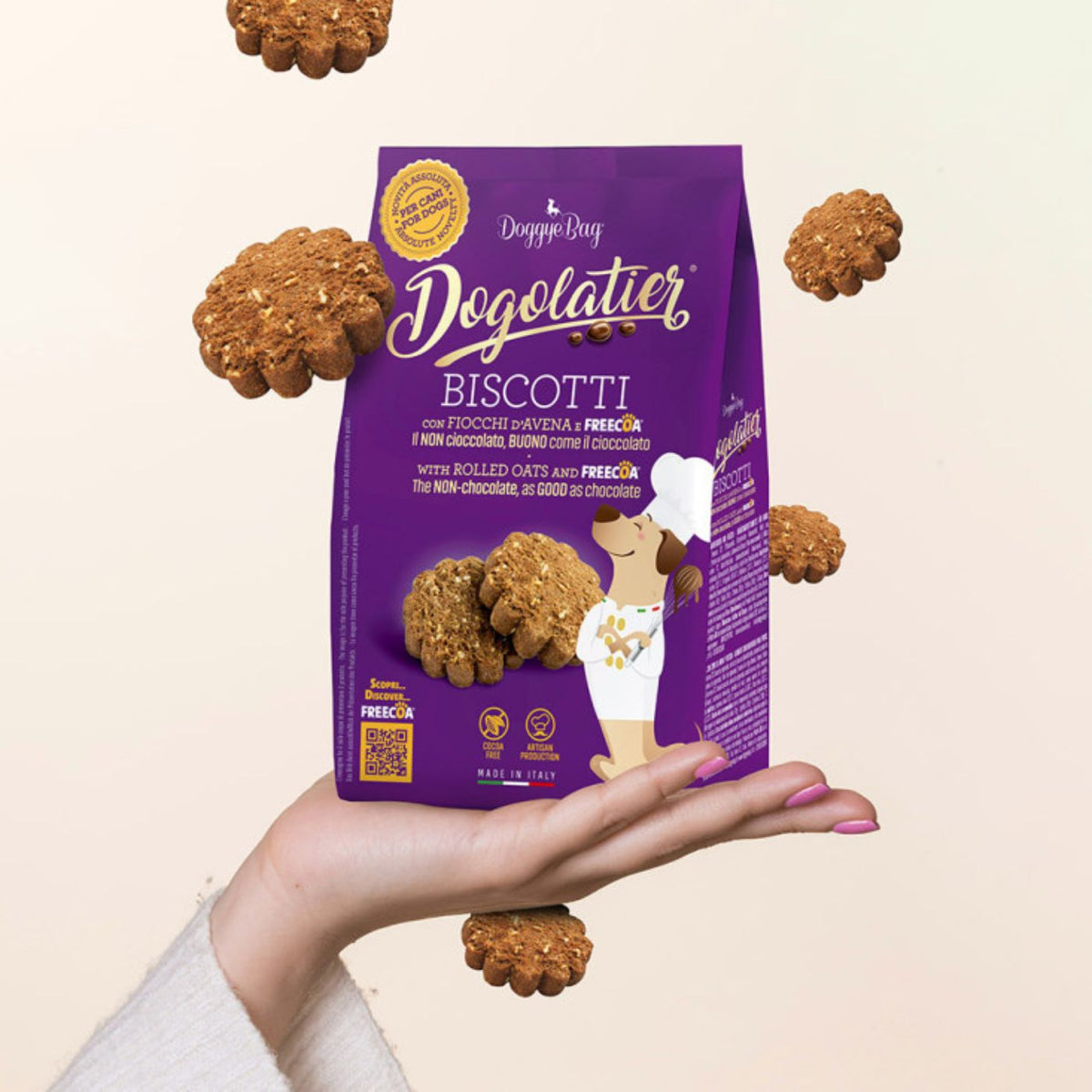 DoggyeBag Dogolatier Biscotti per Cani con Fiocchi d’Avena e Freecoa