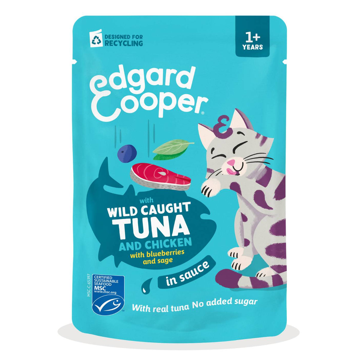 Edgard & Cooper Bocconcini in Salsa Tonno e Pollo per Gatti Adulti in Bustina 85 g