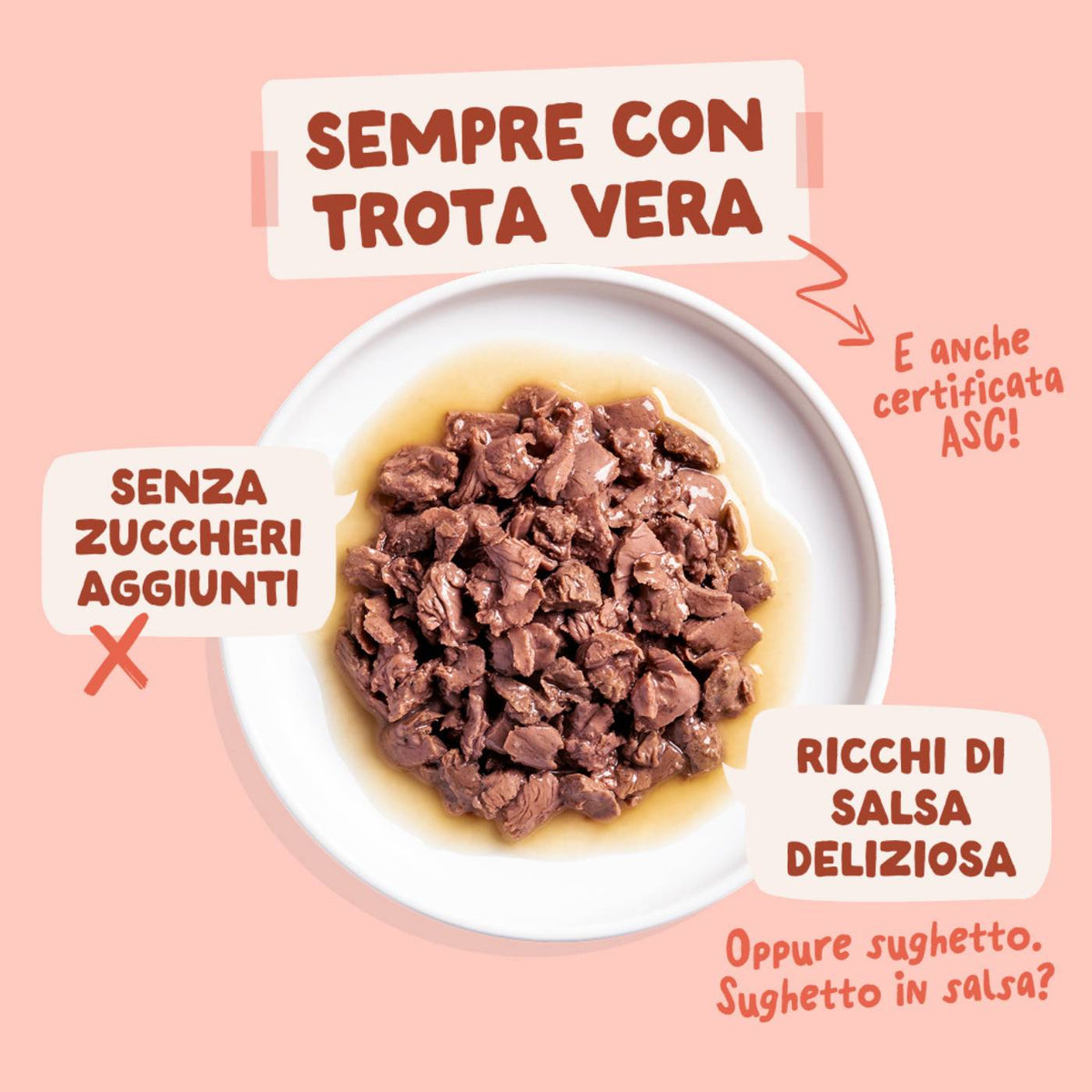 Edgard & Cooper Bocconcini in Salsa Trota d'acqua dolce e Pollo per Gatti in Bustina 85 g