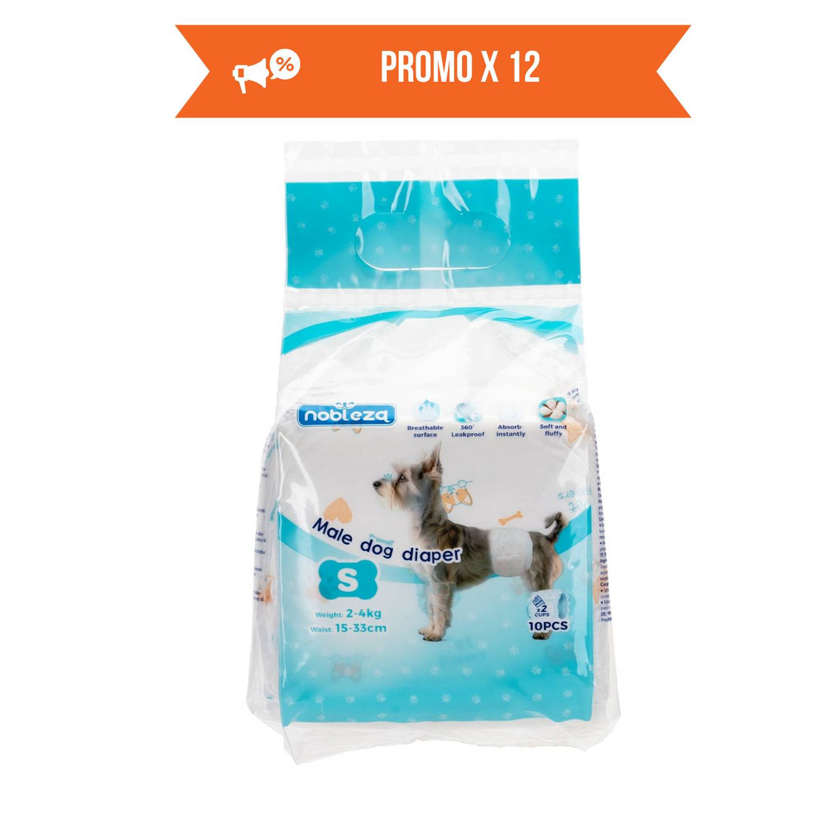 Nobleza Pannolini a Fascia per Cani Maschi