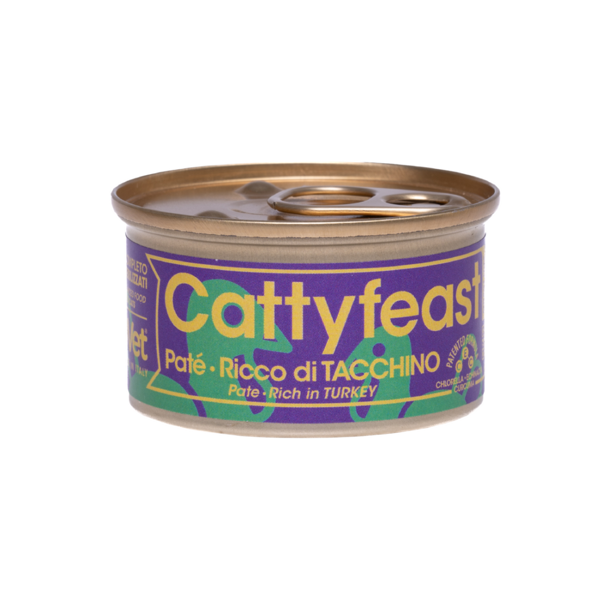 1 x 85 g Fidovet Cattyfeast Patè Alimento per Gatti Sterilizzati al Pollo e Tacchino