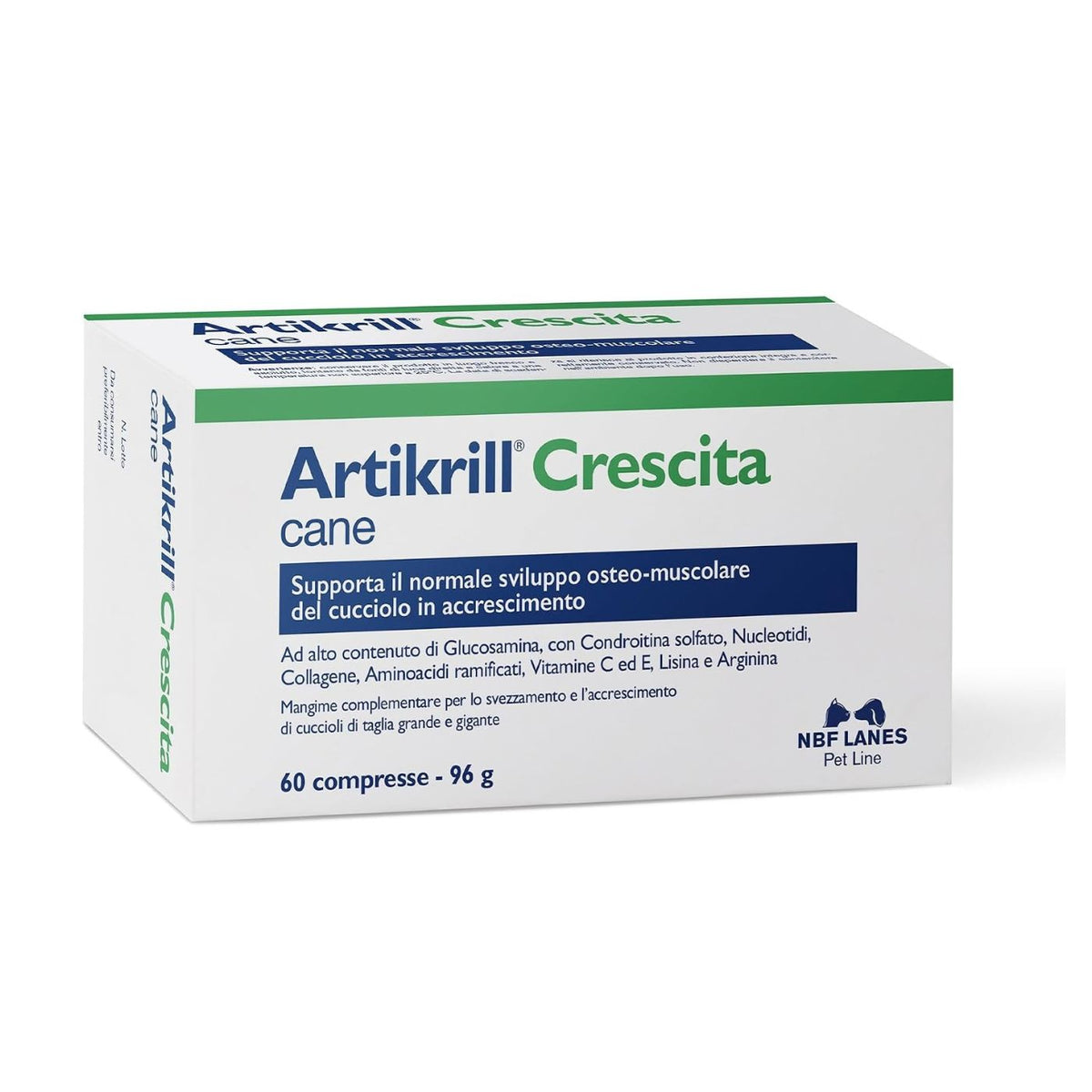 NBF Lanes Artikrill Crescita Cane – Integratore Articolazioni e Crescita Cuccioli