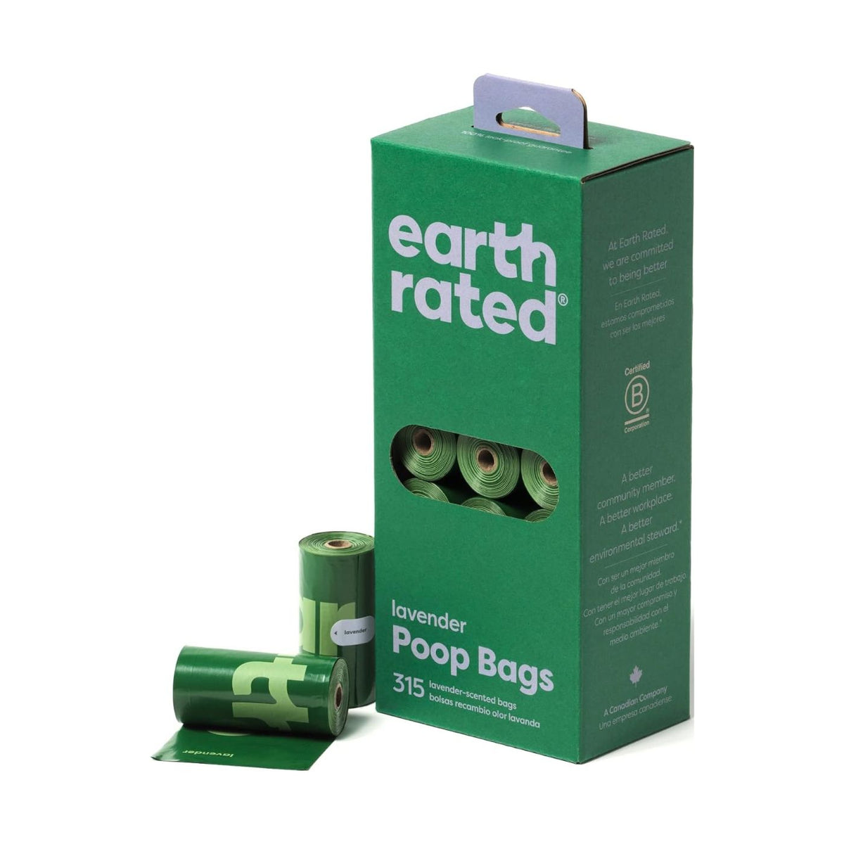 Earth Rated Sacchetti Igienici per Cani Extra Resistenti Profumati alla Lavanda