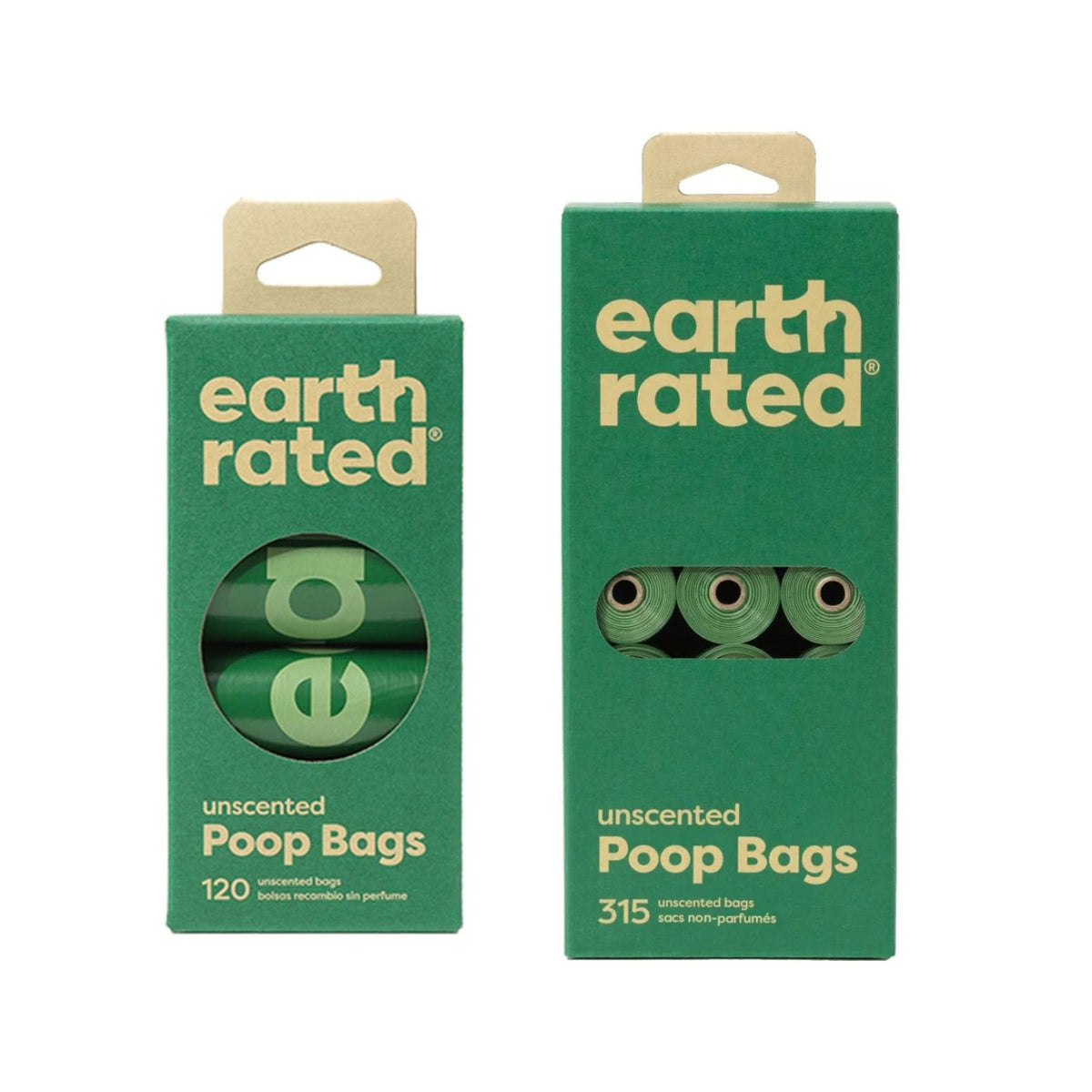 Earth Rated Sacchetti Igienici per Cani Extra Resistenti Senza Profumazione