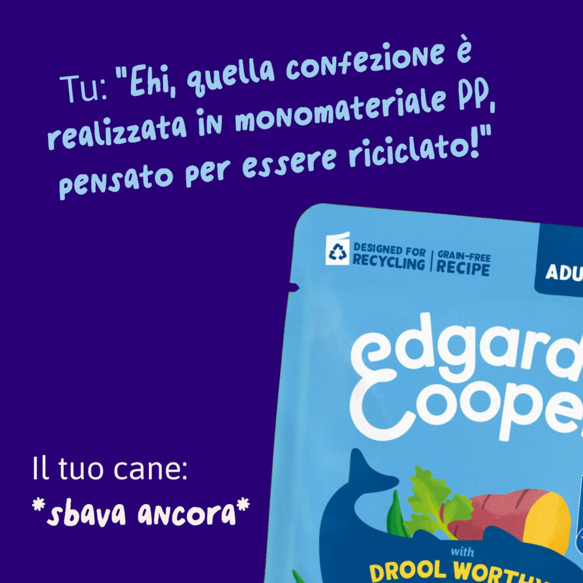 Edgard & Cooper Spezzatini in Busta per Cani Adulti con Salmone e Pollo 150 g