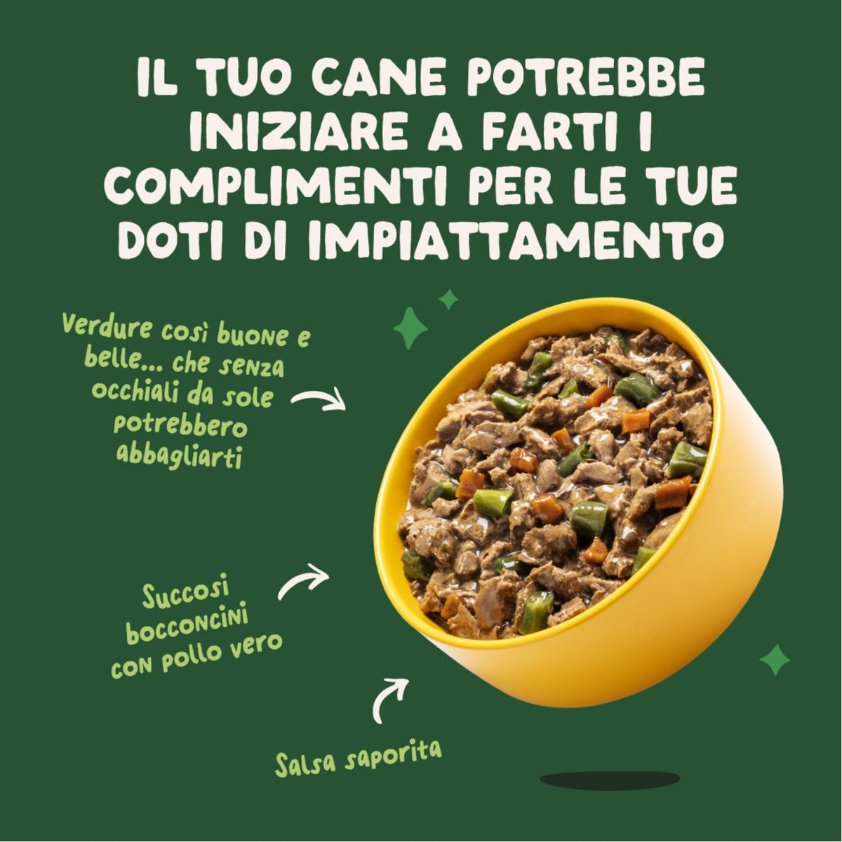 Edgard & Cooper Spezzatini in Busta per Cani Adulti con Agnello e Pollo 150 g