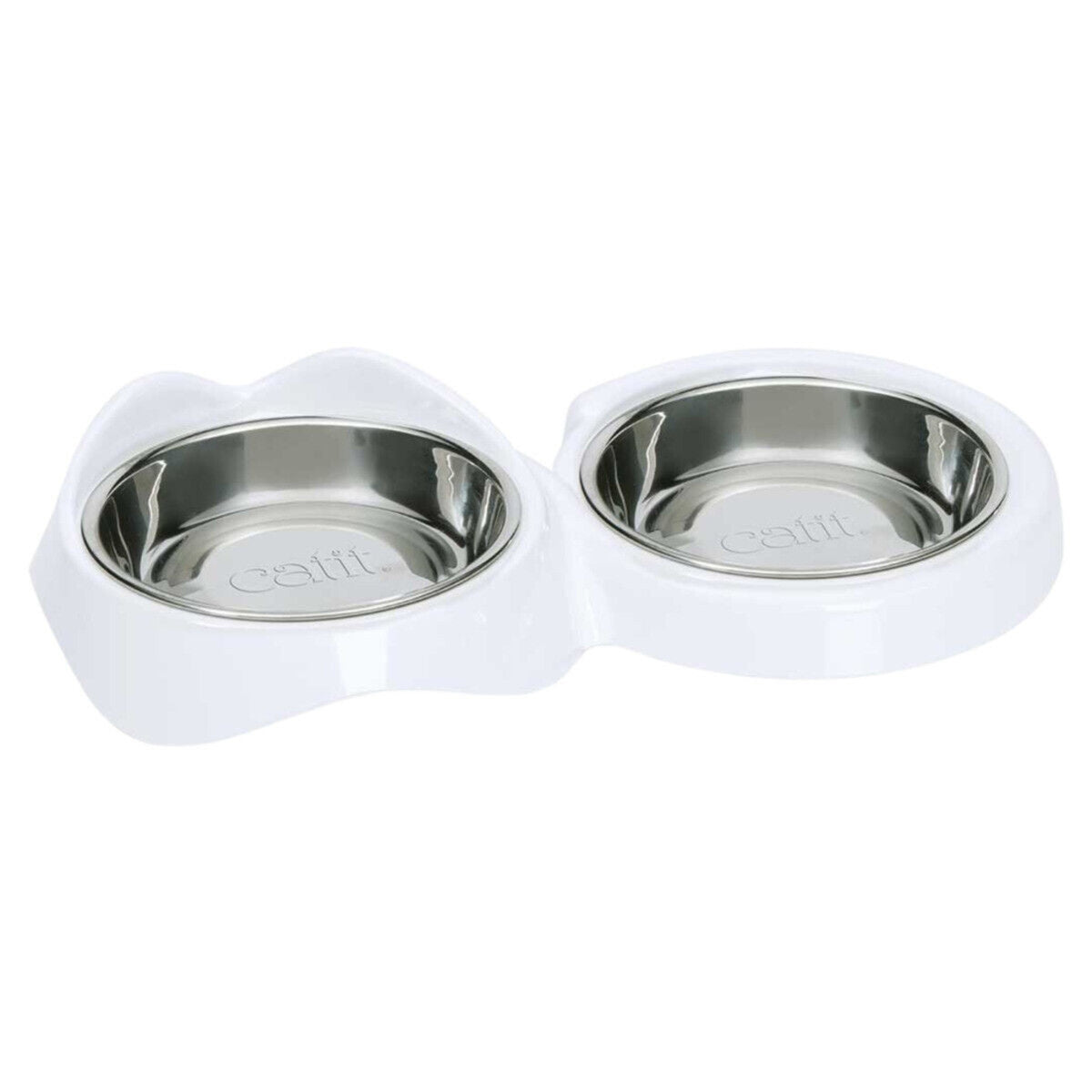Catit Ciotola Doppia Pixi Dish Bianca per Gatti 2 x 200 ml