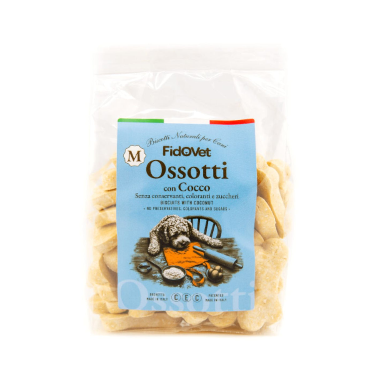 zstop-Fidovet Biscotti Naturali per Cani Ossotti MEDIUM Cocco 300 g