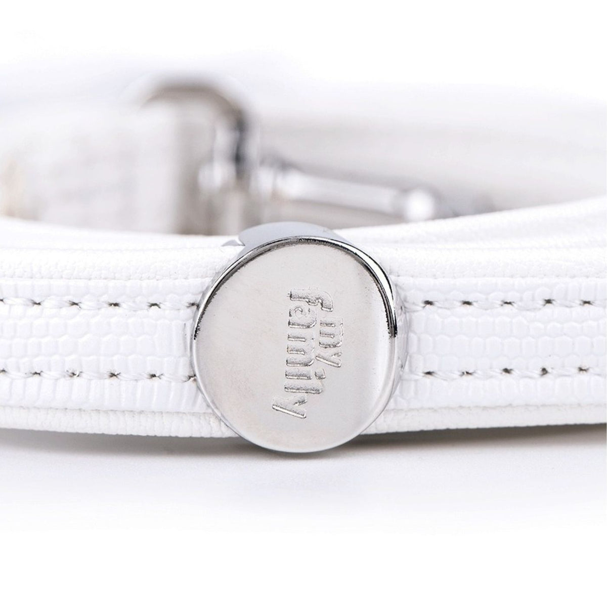 MyFamily Guinzaglio per Cani in Similpelle Bianco 110 x 1,2 cm Saint Tropez