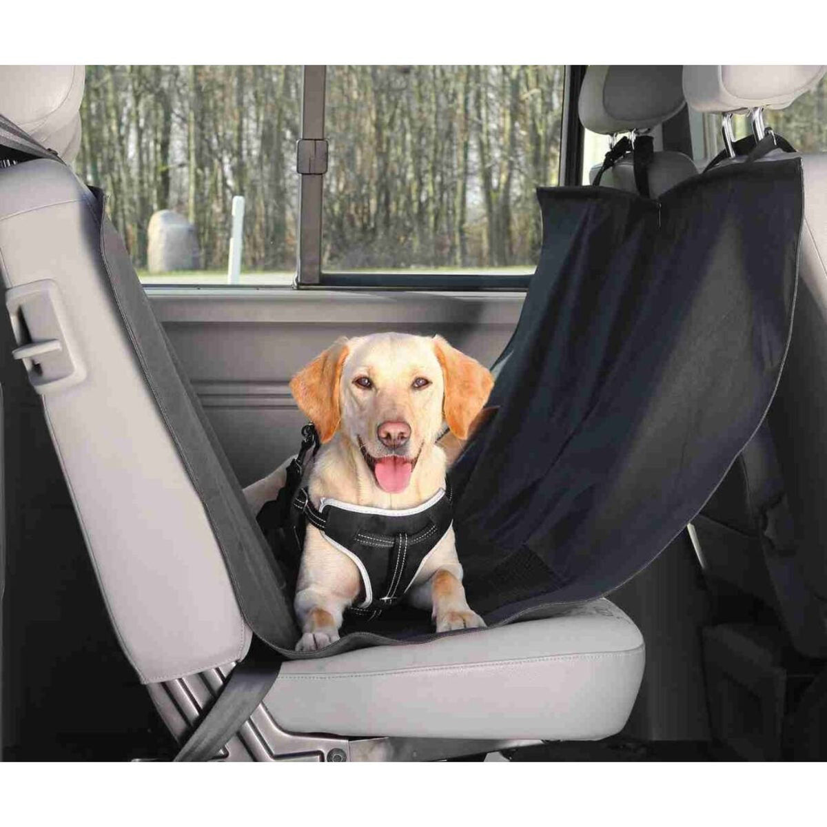Trixie Coprisedili Automobile con Bordi Laterali 1.50 x 1.35 m Nero
