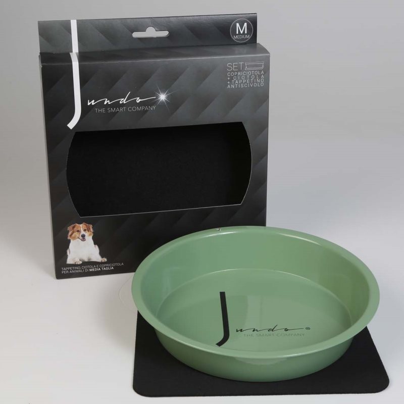 PROMO FINE SERIE !!! Ciotola per Cani in Alluminio Verde Salvia Jundo