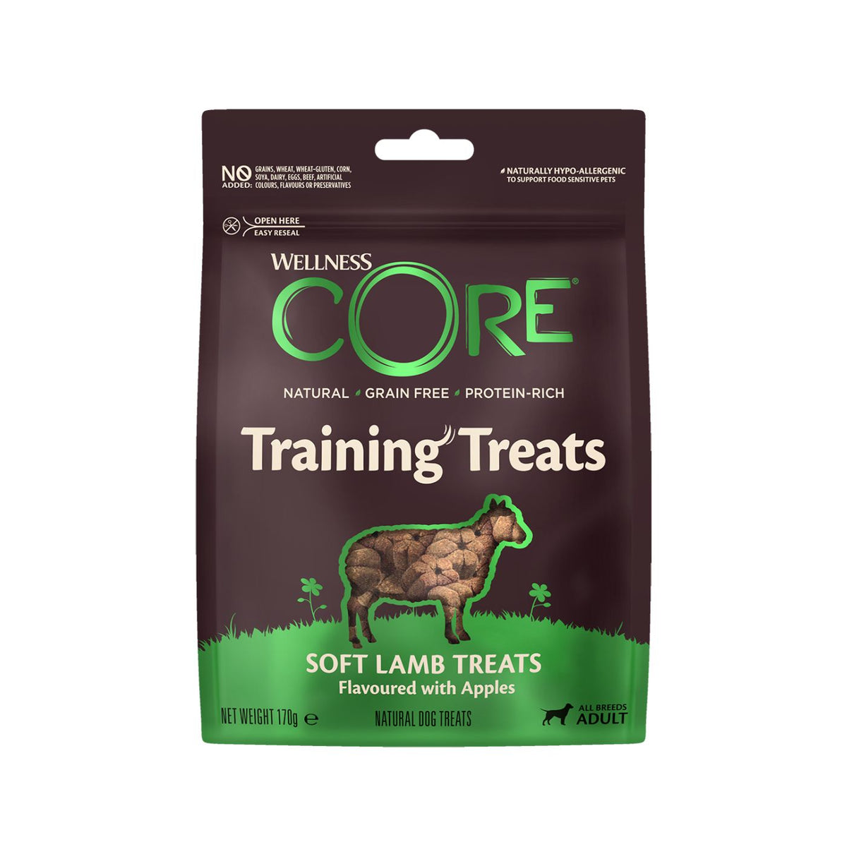 Wellness CoreTraining Treats Premi Addestramento per Cani con Agnello con Mela 170 gr