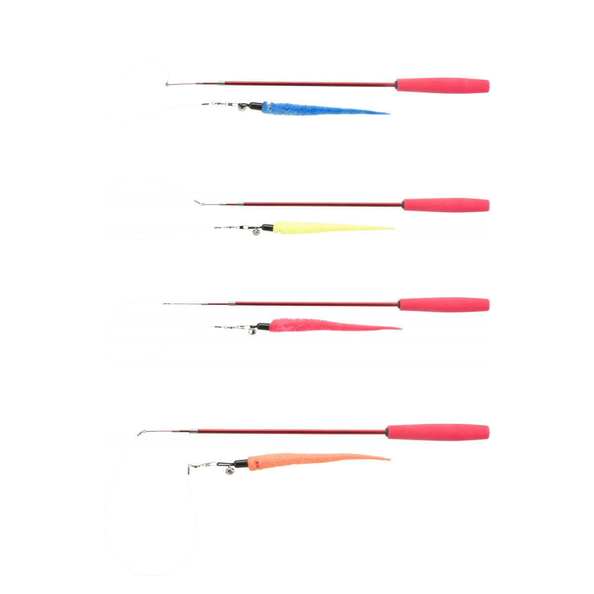 Trixie Gioco per Gatto Canna da Pesca Bacchetta Telescopica 38 - 98 cm Colori Assortiti