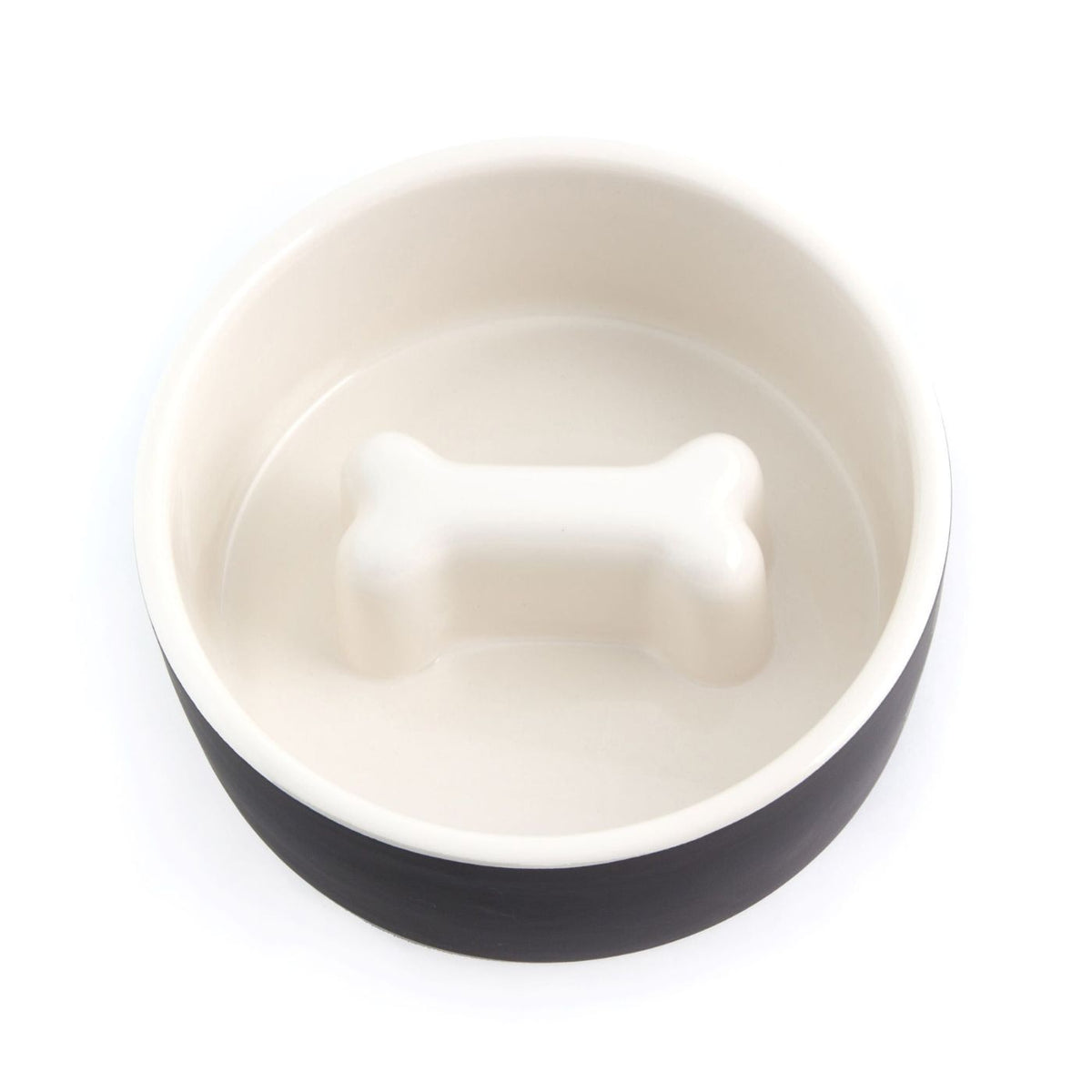 Paikka Ciotola Slow Feed in Ceramica Nera L Ø 20 cm per Cani