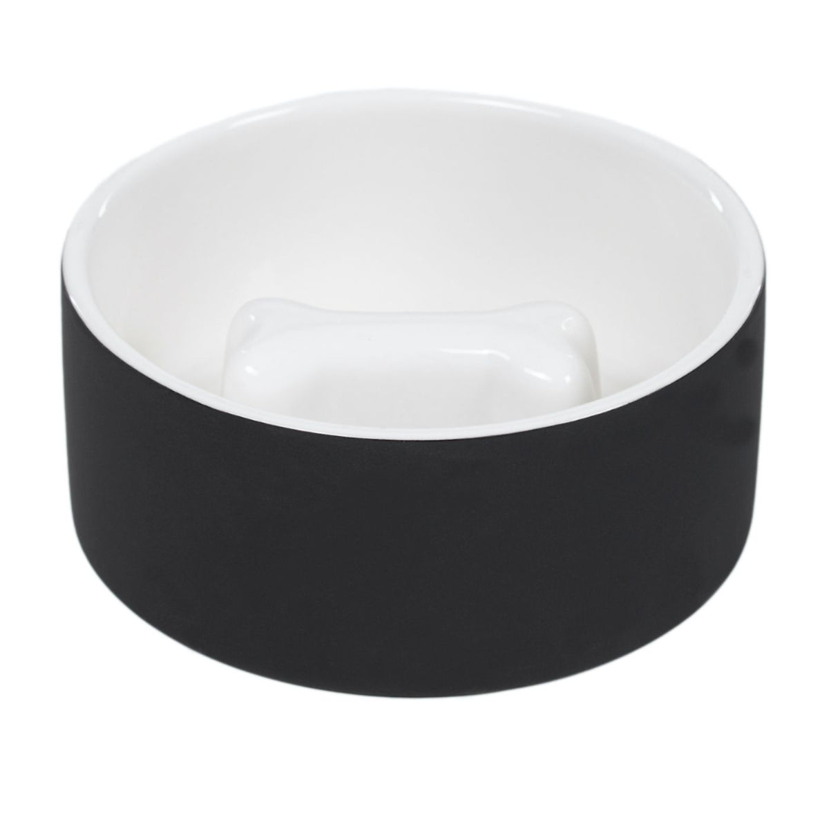 Paikka Ciotola Slow Feed in Ceramica Nera L Ø 20 cm per Cani