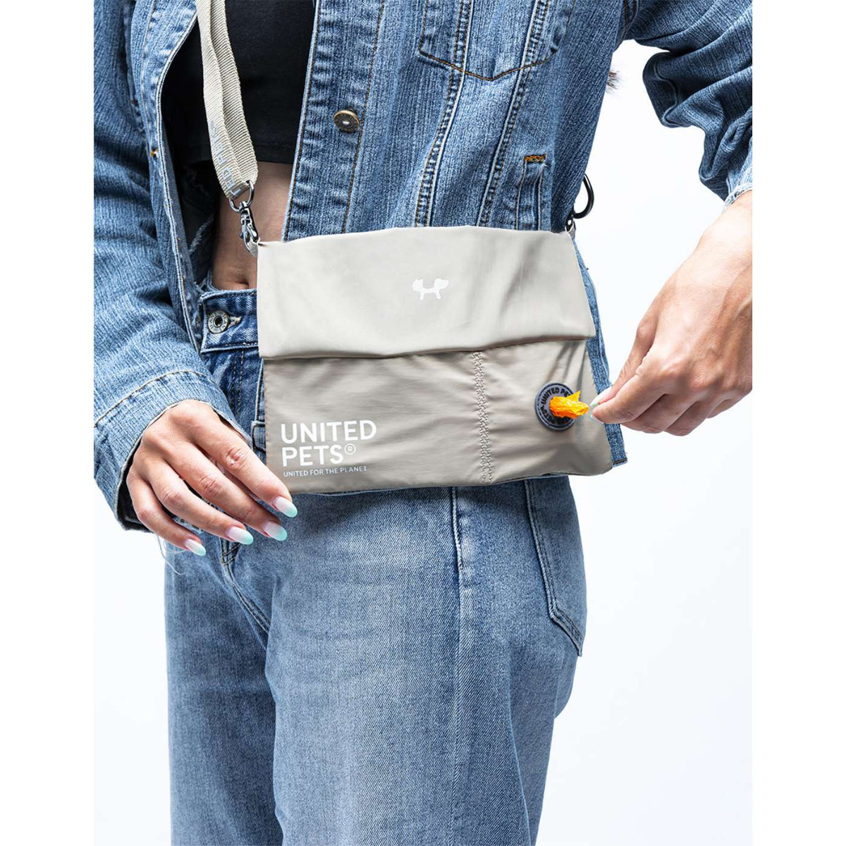 United Pets Pochette Borsa City Bag con Tracolla Linea CityLife Beige