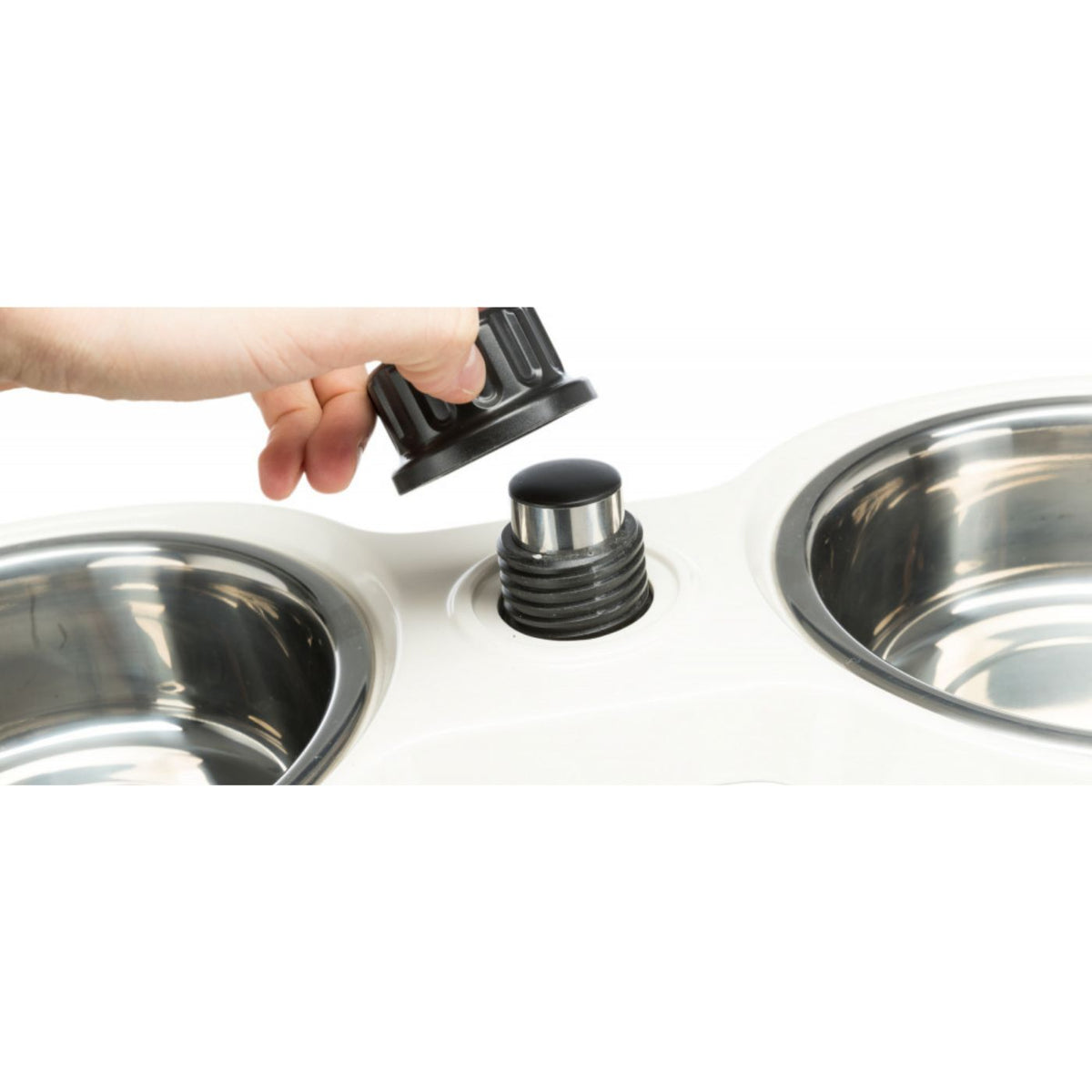 Trixie Alzaciotole per Cani Bar in Melamina / Acciaio Inox 2 x 1,6 l / d. 21 cm