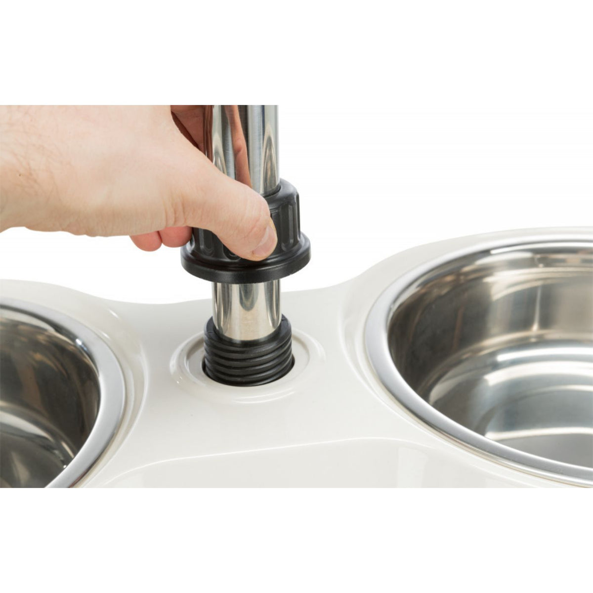 Trixie Alzaciotole per Cani Bar in Melamina / Acciaio Inox 2 x 1,6 l / d. 21 cm