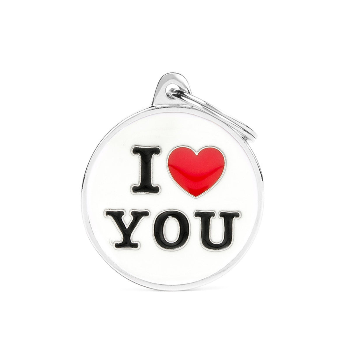 MyFamily Medaglietta per Cani e Gatti Personalizzabile Cerchio I Love You