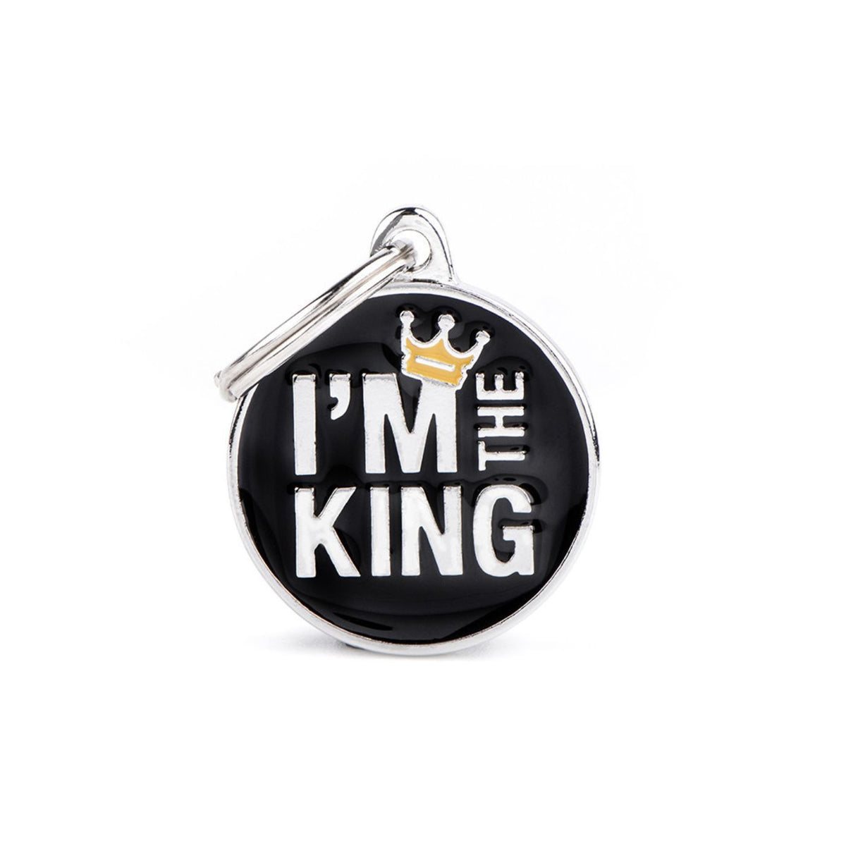 MyFamily Medaglietta per Cani e Gatti Personalizzabile Cerchio I'm The King