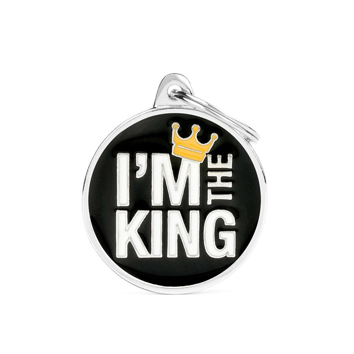 MyFamily Medaglietta per Cani e Gatti Personalizzabile Cerchio I'm The King