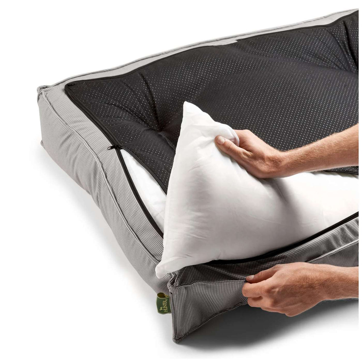 Hunter Cuscino Cuccia Letto per Cani Lancaster Grigio 100 x 70 cm