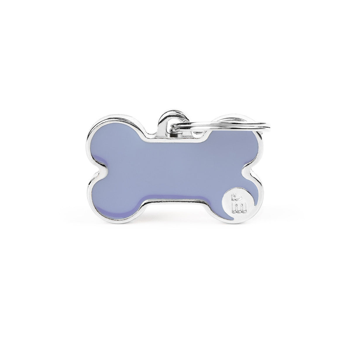 MyFamily Medaglietta per Cani Personalizzabile Osso Basic Handmade Lilla