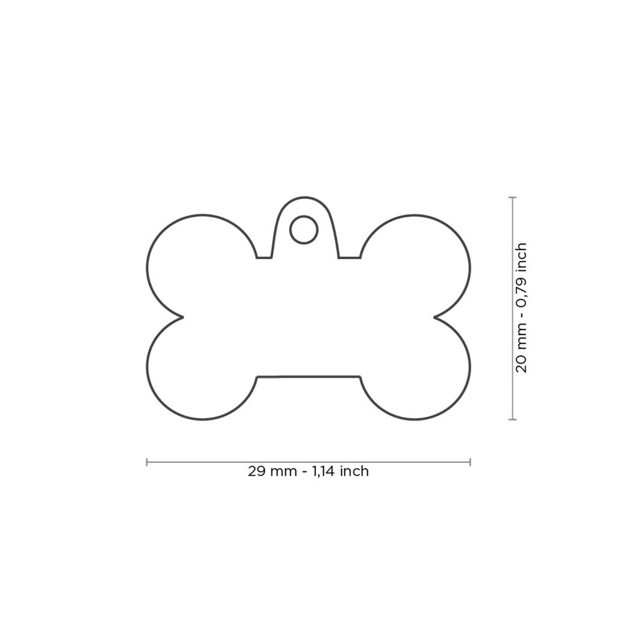 MyFamily Medaglietta per Cani Personalizzabile Osso Basic Handmade Lilla