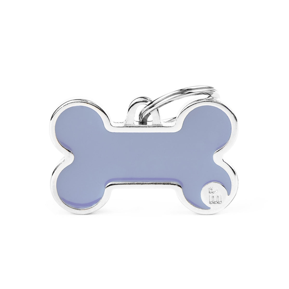 MyFamily Medaglietta per Cani Personalizzabile Osso Basic Handmade Lilla