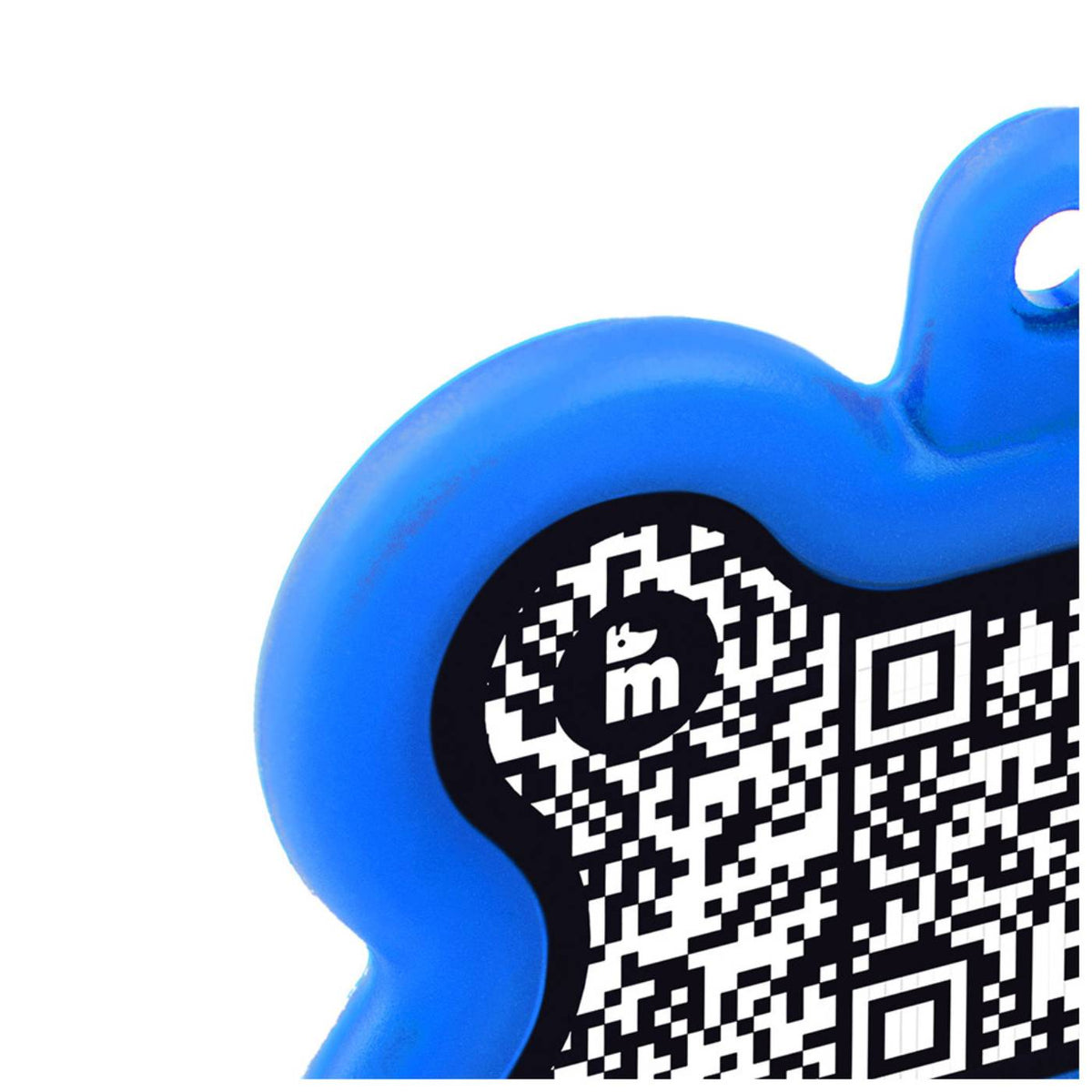 MyFamily Medaglietta per Cani QR Code Hushtag Osso Alluminio Nero