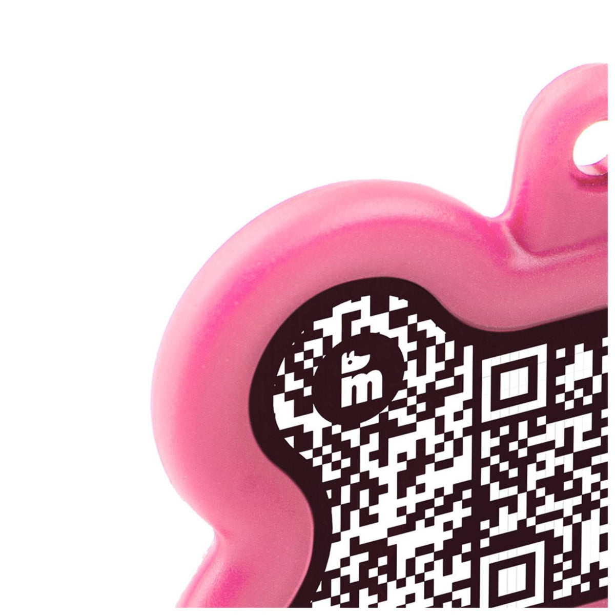 MyFamily Medaglietta per Cani QR Code Hushtag Osso Alluminio Nero