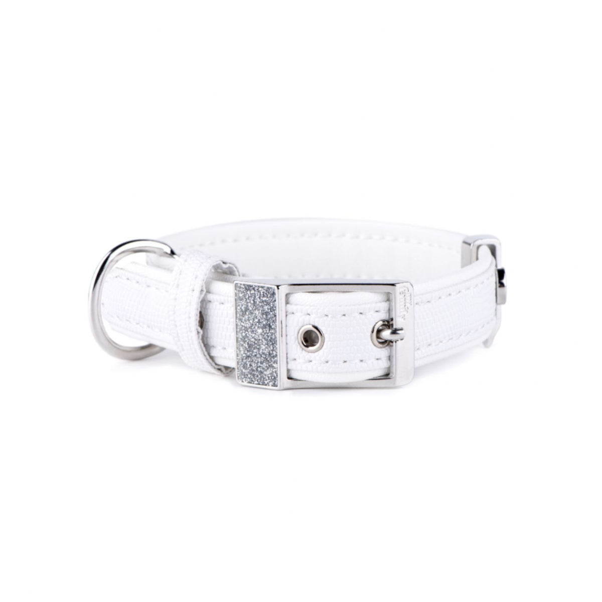 MyFamily Collare per Cani in Similpelle Bianco Saint Tropez