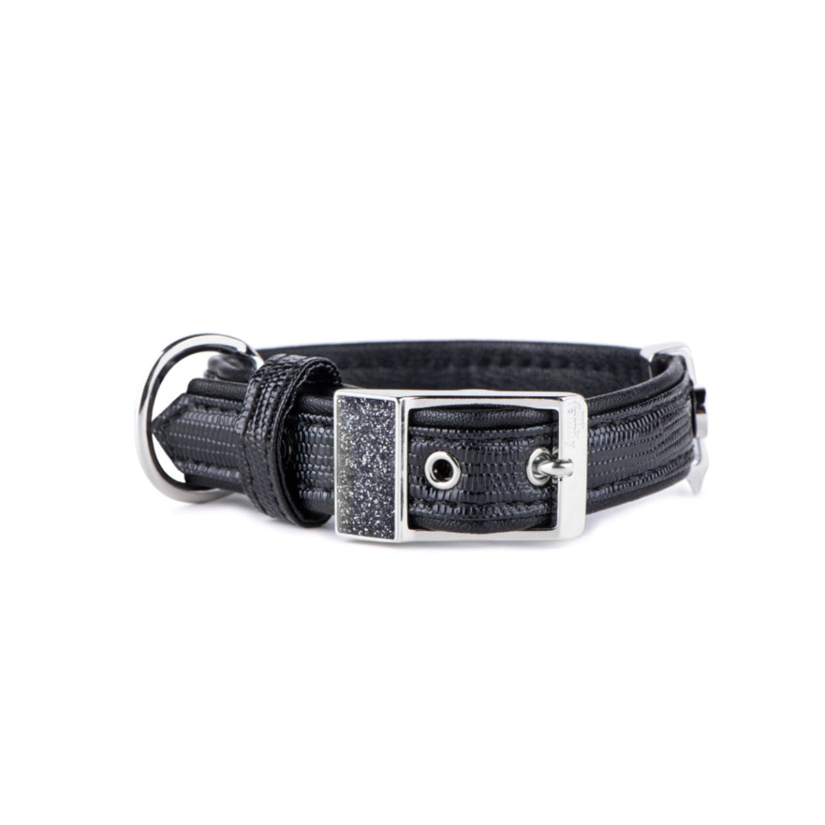 MyFamily Collare per Cani in Similpelle Nero Saint Tropez