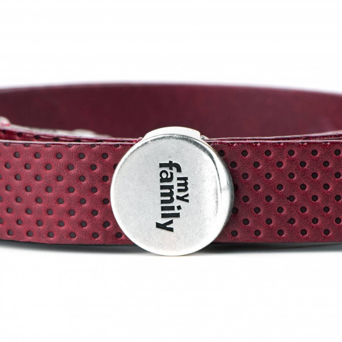 MyFamily Guinzaglio per Cani in Pelle Rossa 110 x 2,2 cm Monza