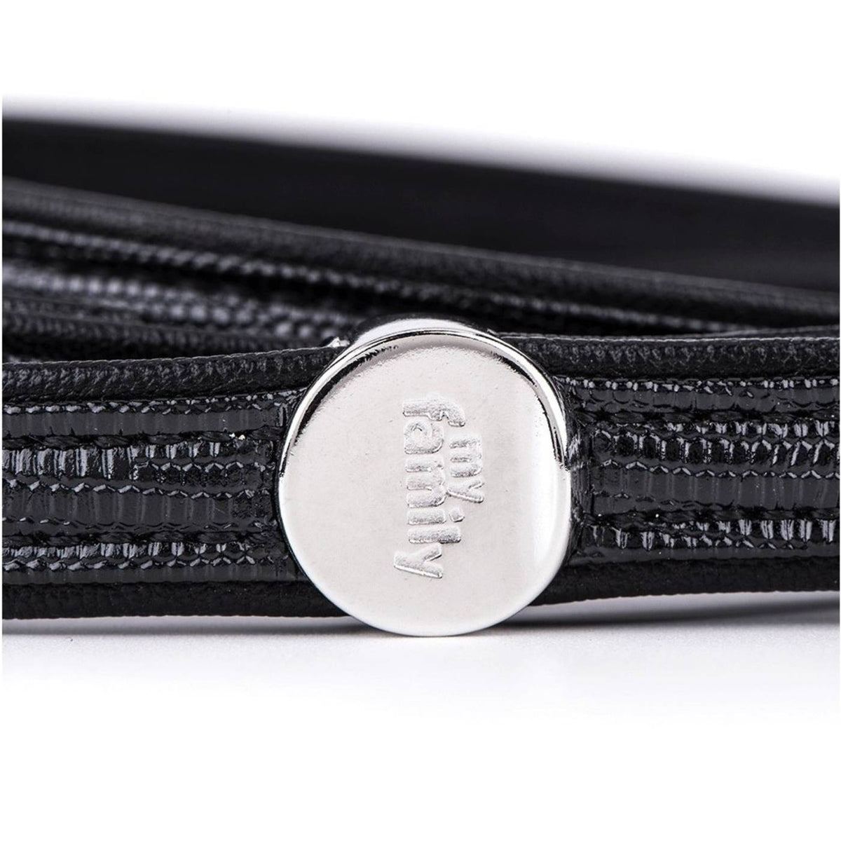 MyFamily Guinzaglio per Cani in Similpelle Nero 110 x 1,2 cm per Cani Saint Tropez