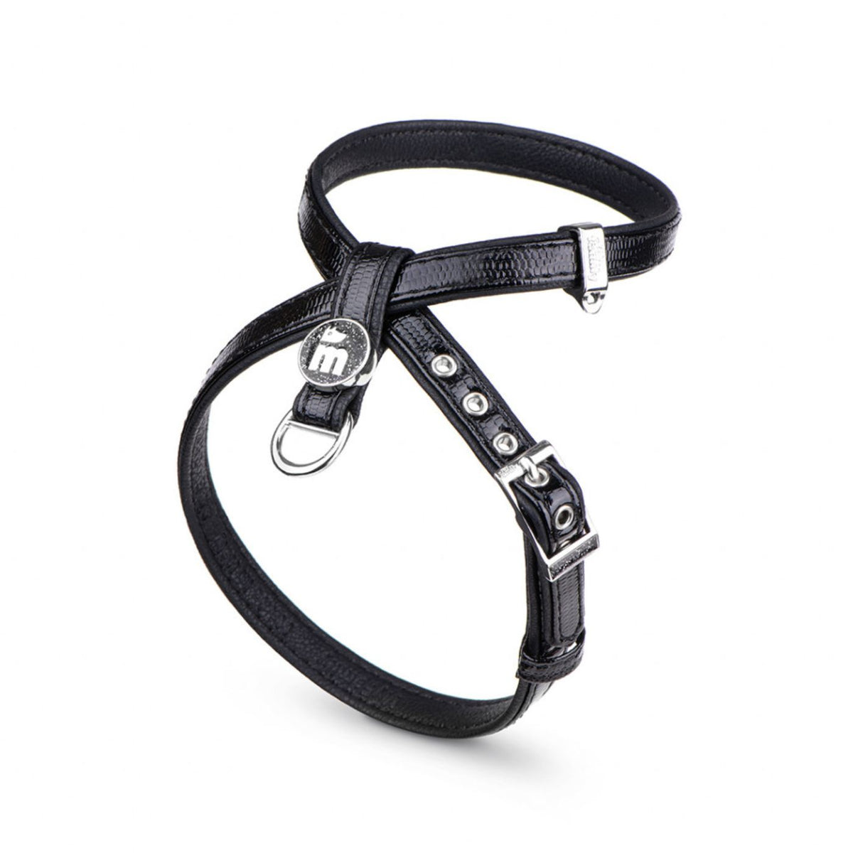 MyFamily Pettorina in Similpelle per Cani Nera Saint Tropez