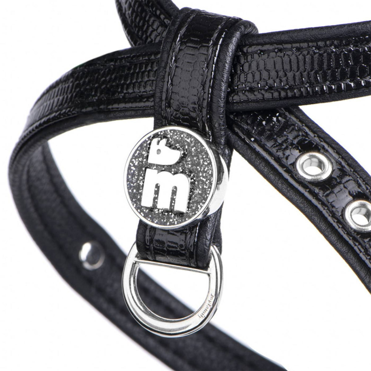MyFamily Pettorina in Similpelle per Cani Nera Saint Tropez