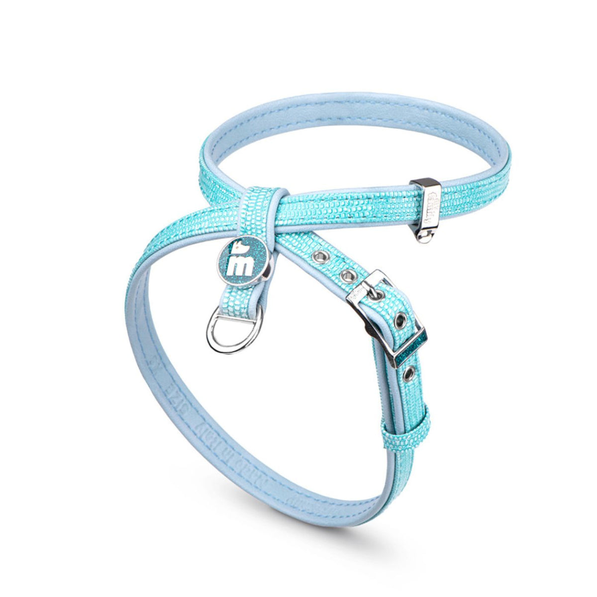 MyFamily Pettorina in Similpelle per Cani Turchese Saint Tropez