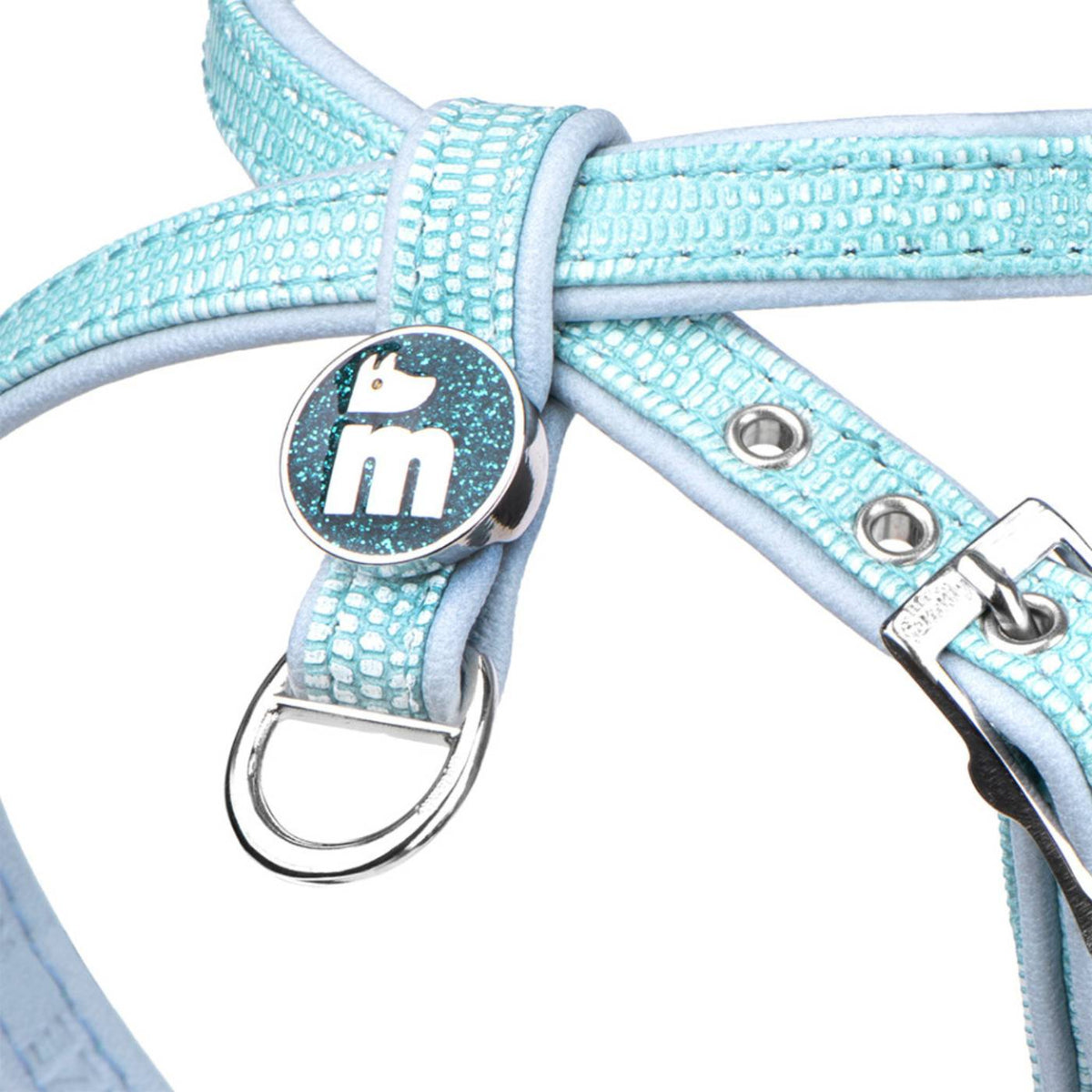 MyFamily Pettorina in Similpelle per Cani Turchese Saint Tropez