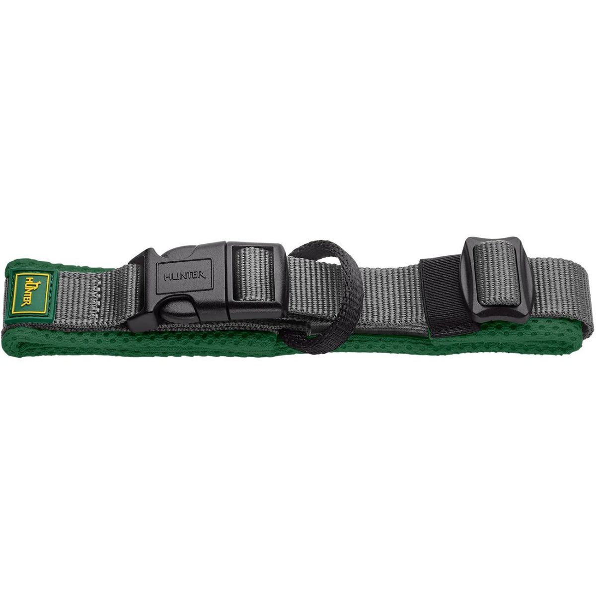 Hunter Collare per Cani Regolabile Maldon Verde Scuro/Grigio Riflettente