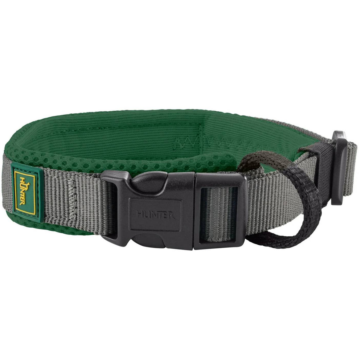 Hunter Collare per Cani Regolabile Maldon Verde Scuro/Grigio Riflettente