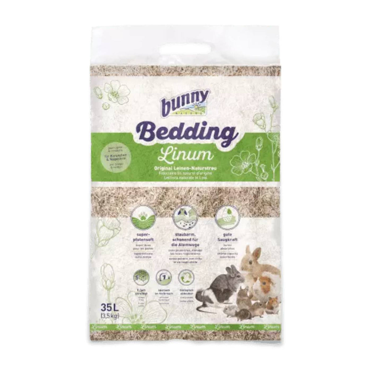 Bunny Lettiera Bedding Linum Lettiera Naturale in Lino per Conigli e Roditori