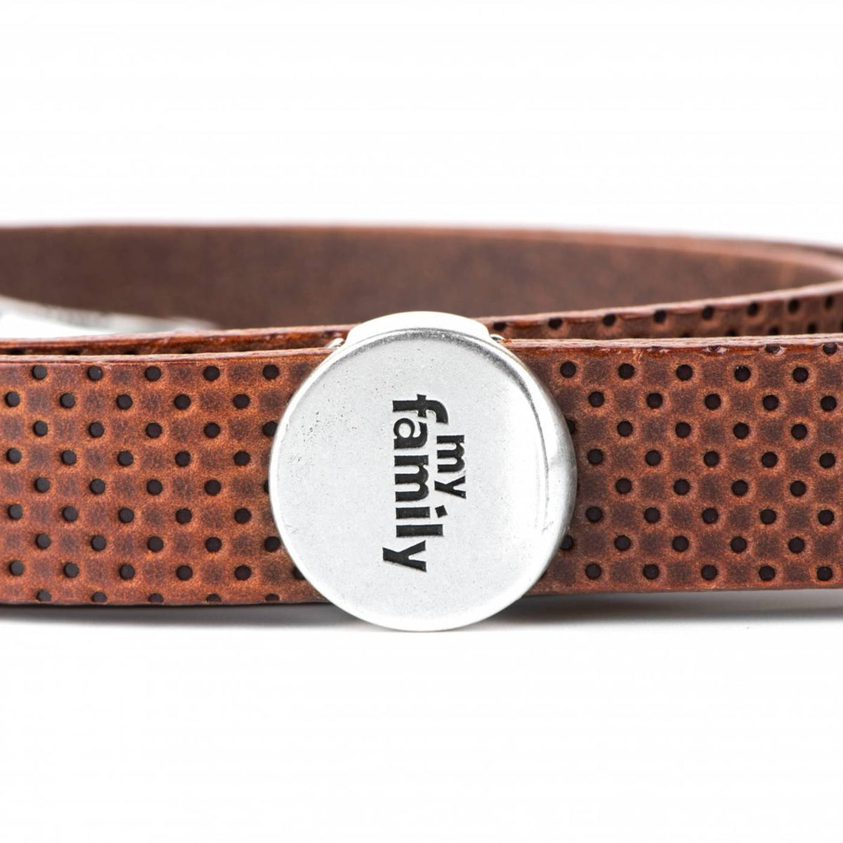 MyFamily Guinzaglio per Cani in Pelle Marrone 110 x 2,2 cm Monza