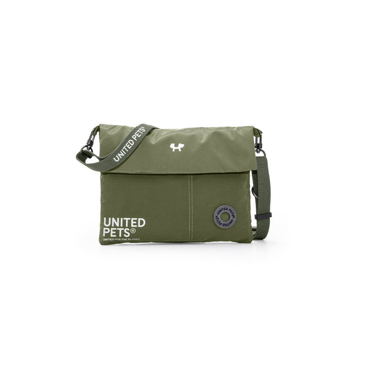 United Pets Pochette Borsa City Bag con Tracolla Linea CityLife Verde Militare