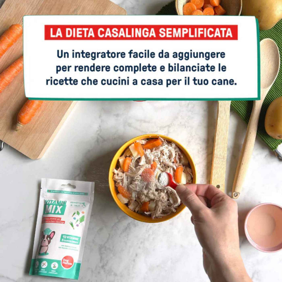 Dog Heroes Vitamin Mix Integratore Alimentare in Polvere per Cani Cuccioli e Adulti 250 gr