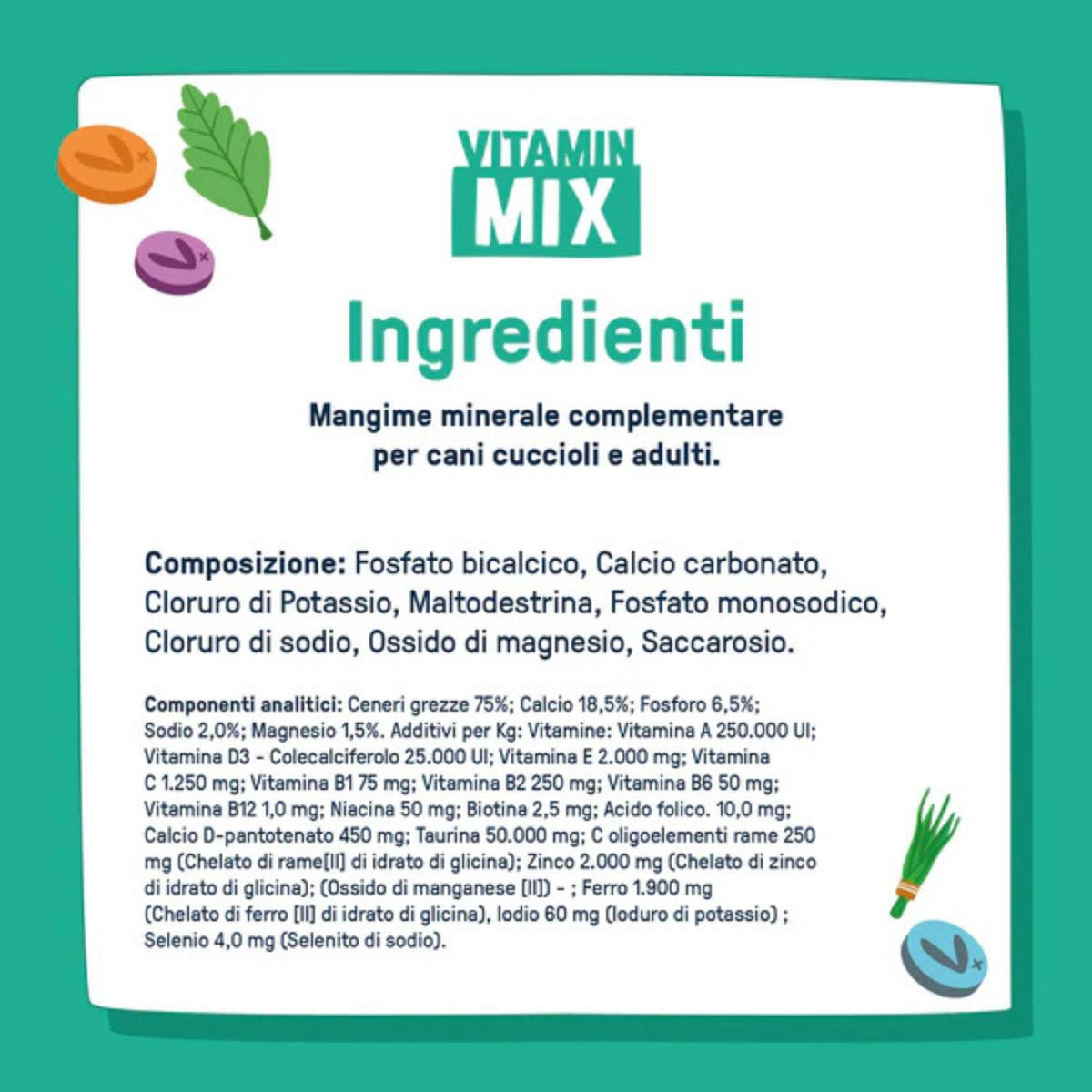 Dog Heroes Vitamin Mix Integratore Alimentare in Polvere per Cani Cuccioli e Adulti 250 gr