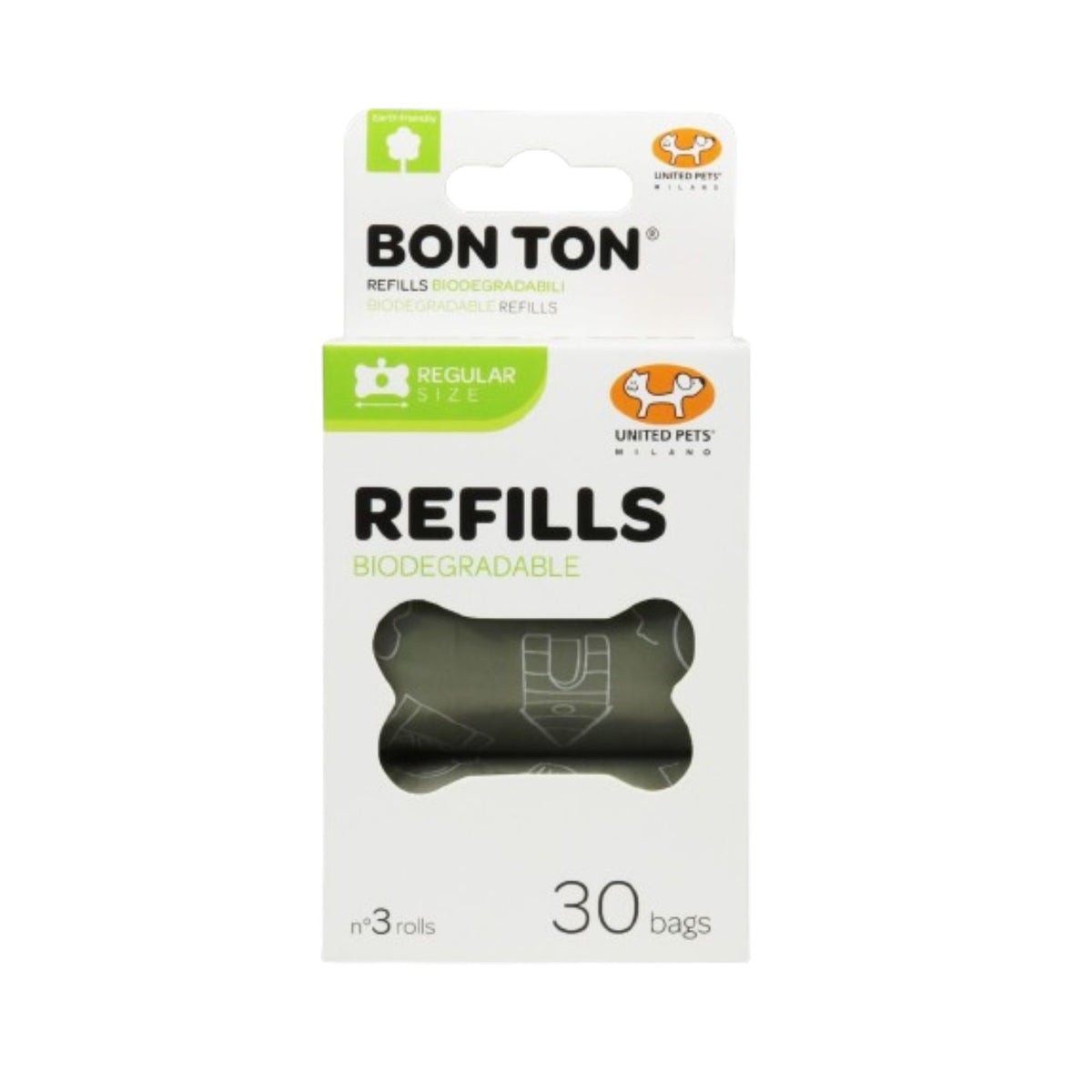 United Pets Sacchetti Igienici Biodegradabili per Bon Ton Regular 3 Rotoli