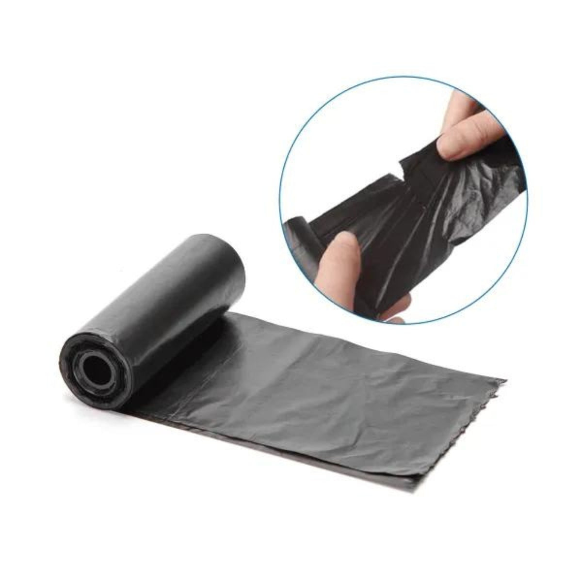 Sacchetti Igienici Biodegradabili per Cani Confezione da 6 Rotoli Neri 32 x 23 cm